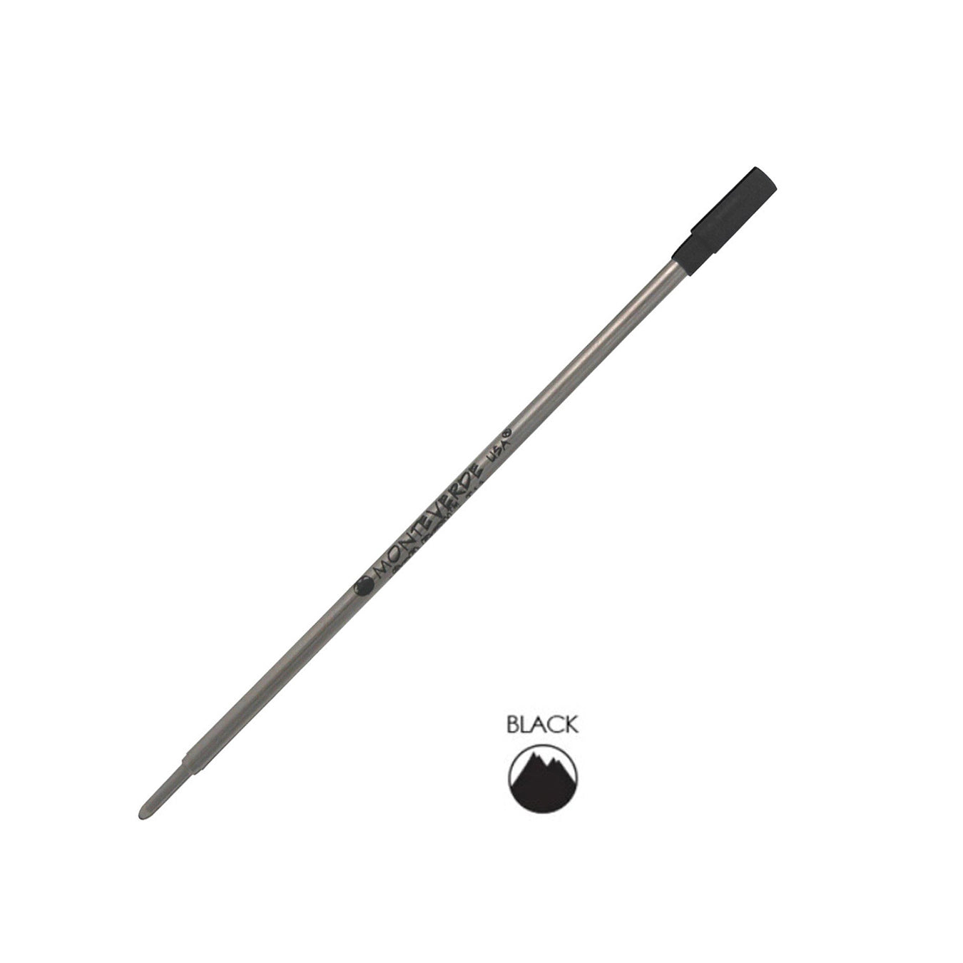 Monteverde Ball Pen Refill for S.T. Dupont - Medium - Black - Pack of 2