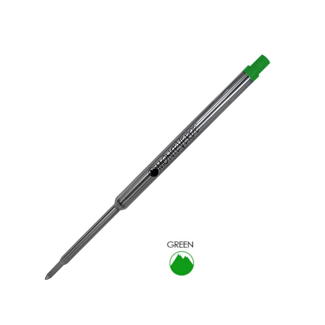 Monteverde Ball Pen Refill for Waterman - Medium - Green - Pack of 2