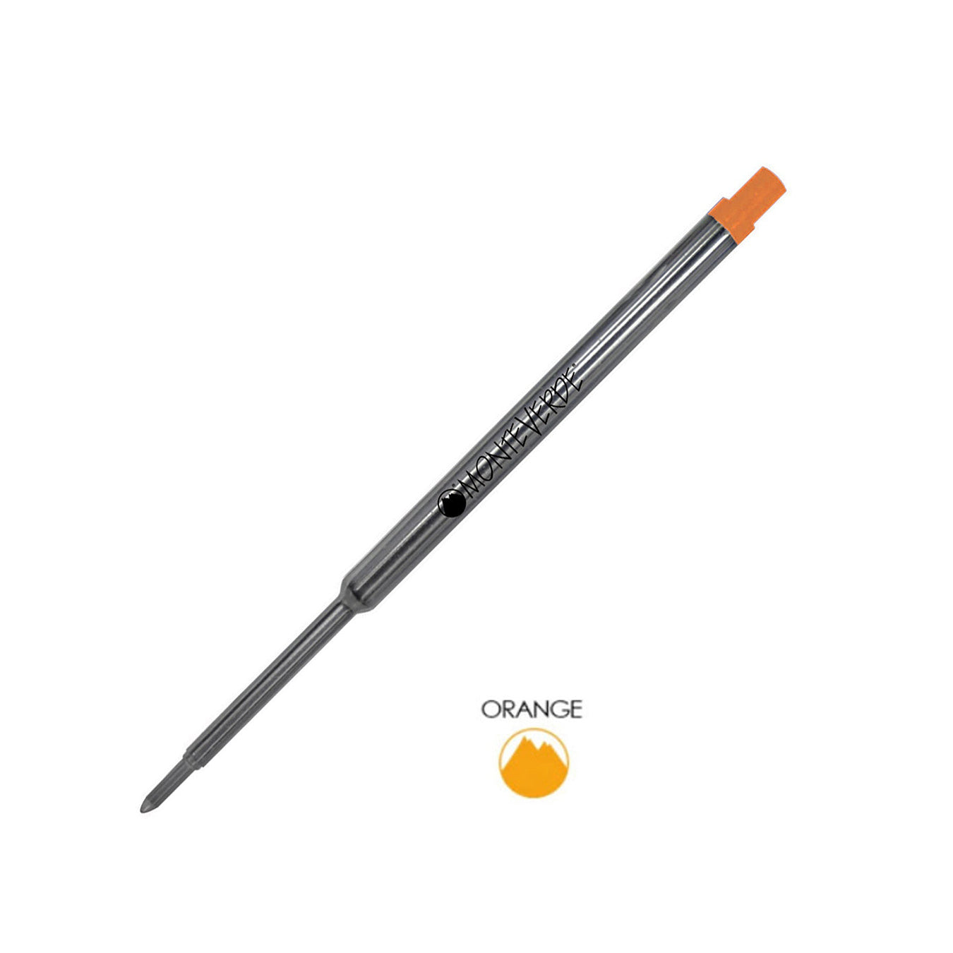 Monteverde Ball Pen Refill for Waterman - Medium - Orange - Pack of 2