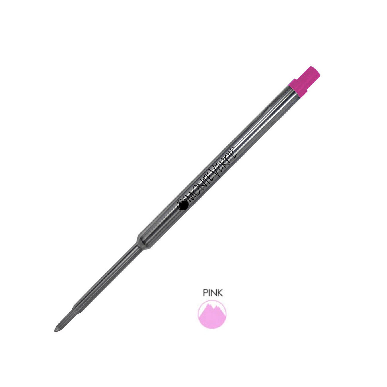 Monteverde Ball Pen Refill for Waterman - Medium - Pink - Pack of 2