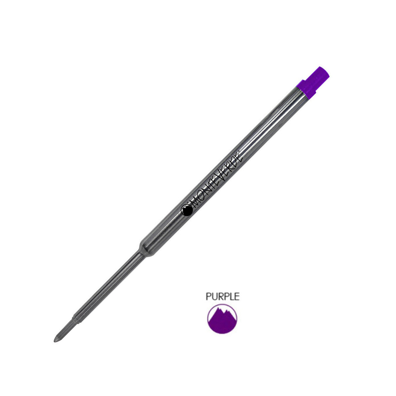 Monteverde Ball Pen Refill for Waterman - Medium - Purple - Pack of 2