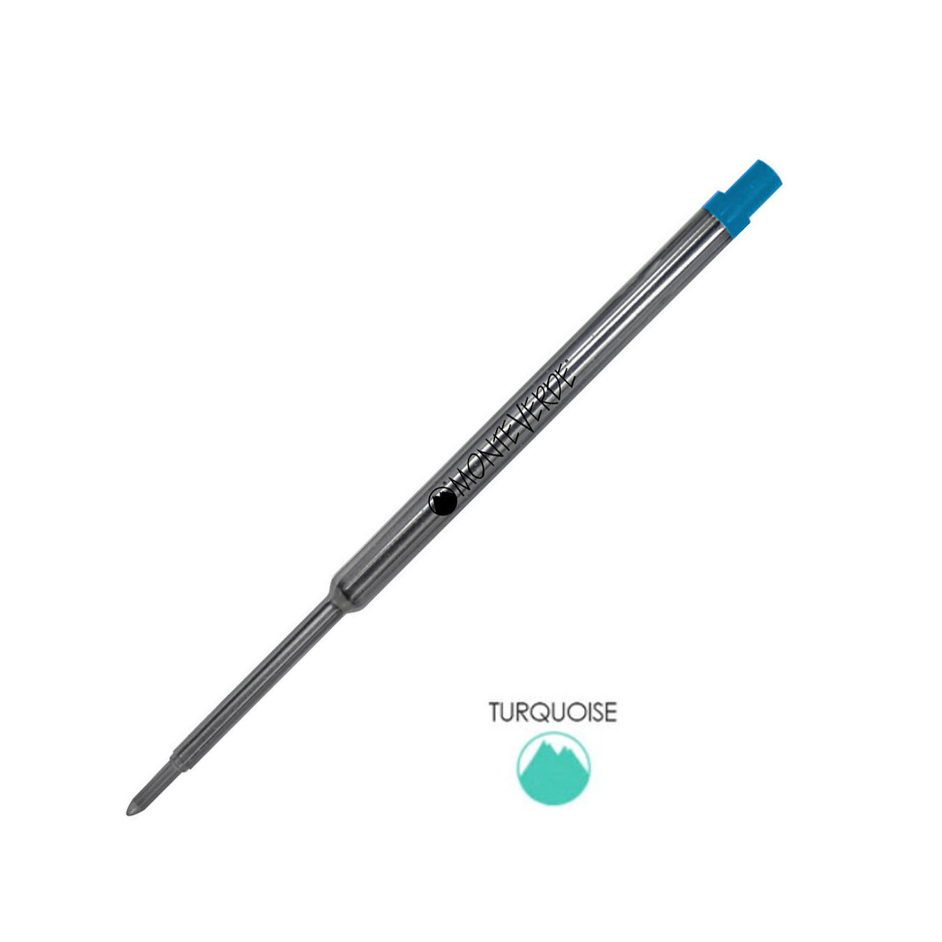 Monteverde Ball Pen Refill for Waterman - Medium - Turquoise - Pack of 2
