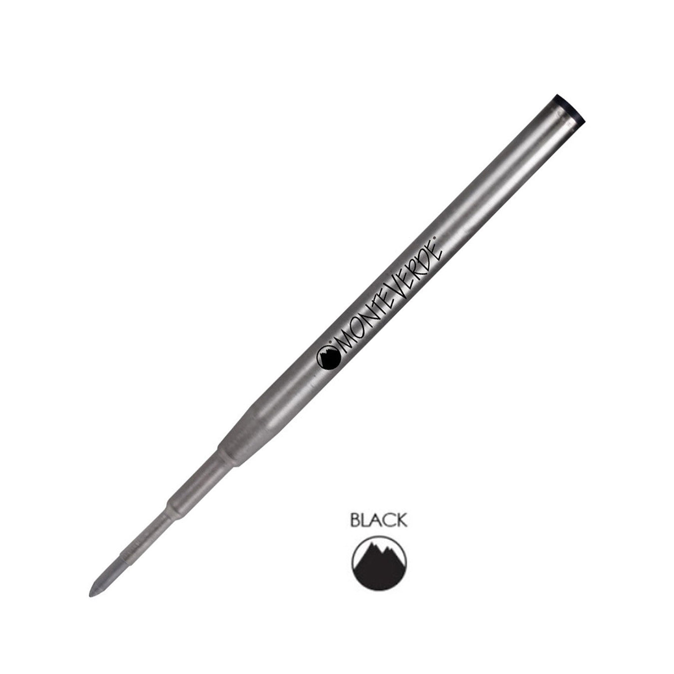 Monteverde Ceramic Gel Ball Pen Refill for Montblanc - Fine - Black - Pack of 2