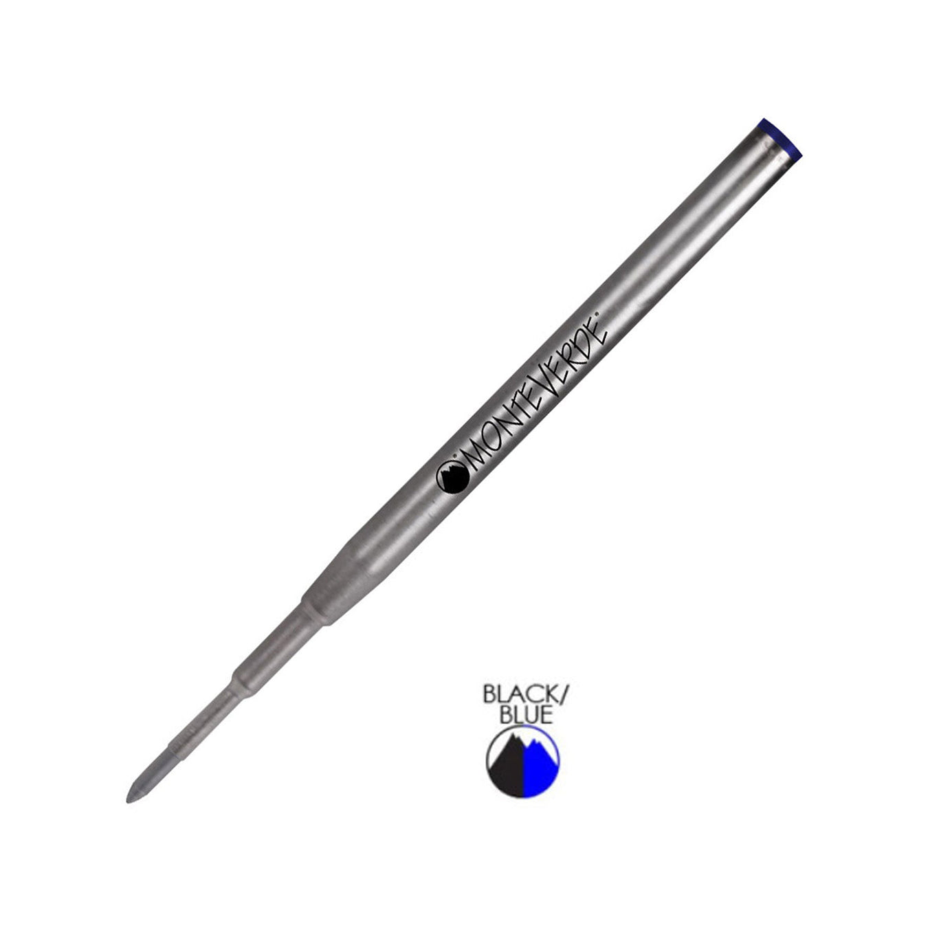Monteverde Ceramic Gel Ball Pen Refill for Montblanc - Fine - Blue Black - Pack of 2