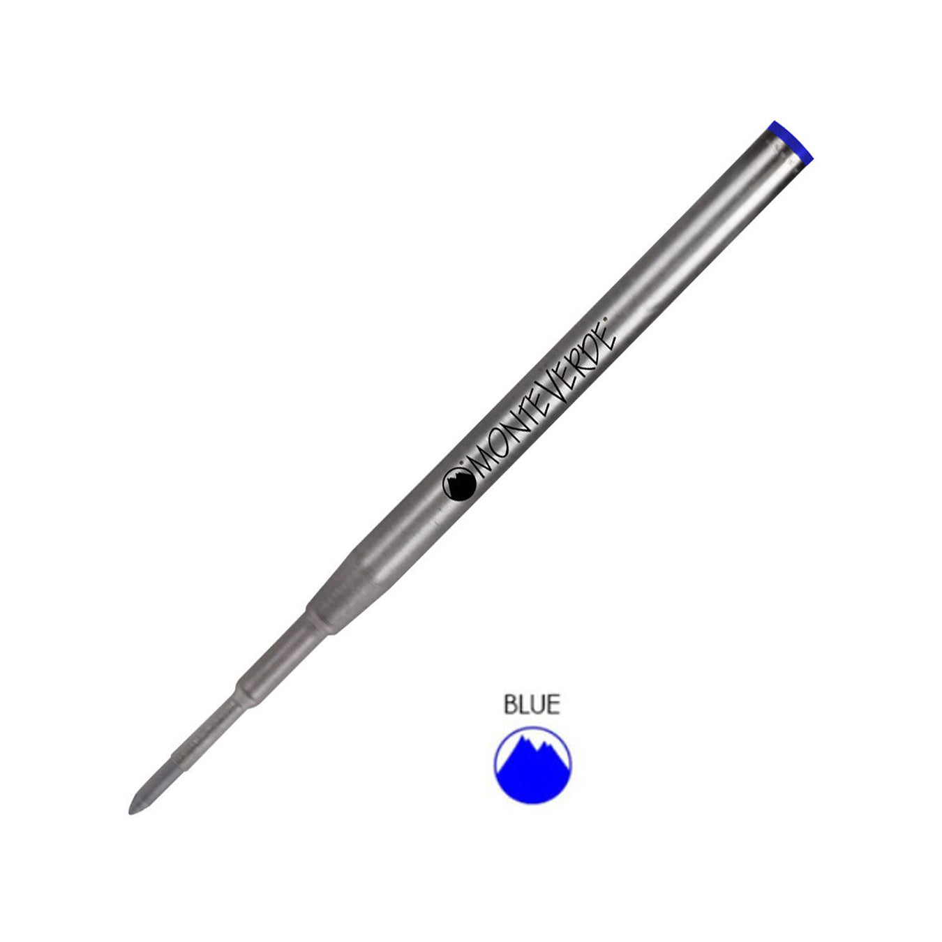 Monteverde Ceramic Gel Ball Pen Refill for Montblanc - Fine - Blue - Pack of 2