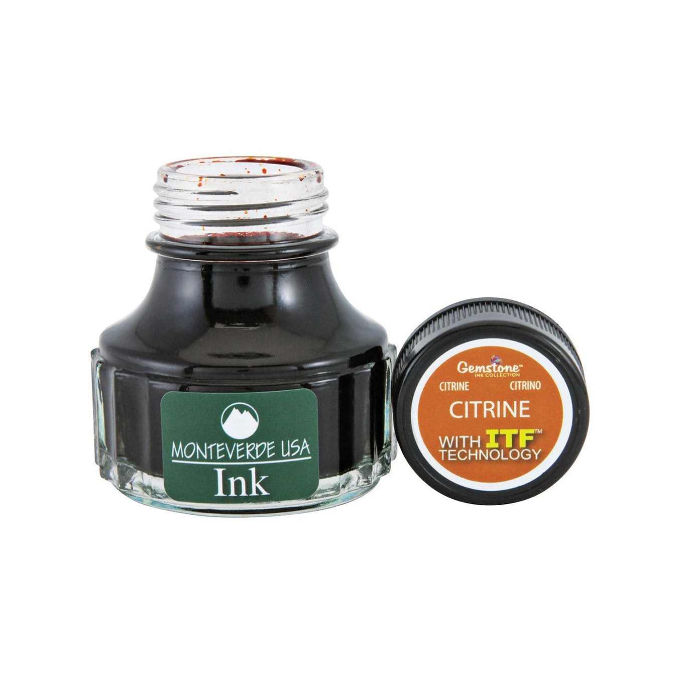 Monteverde Gemstone Citrine Ink Bottle, Orange - 90ml