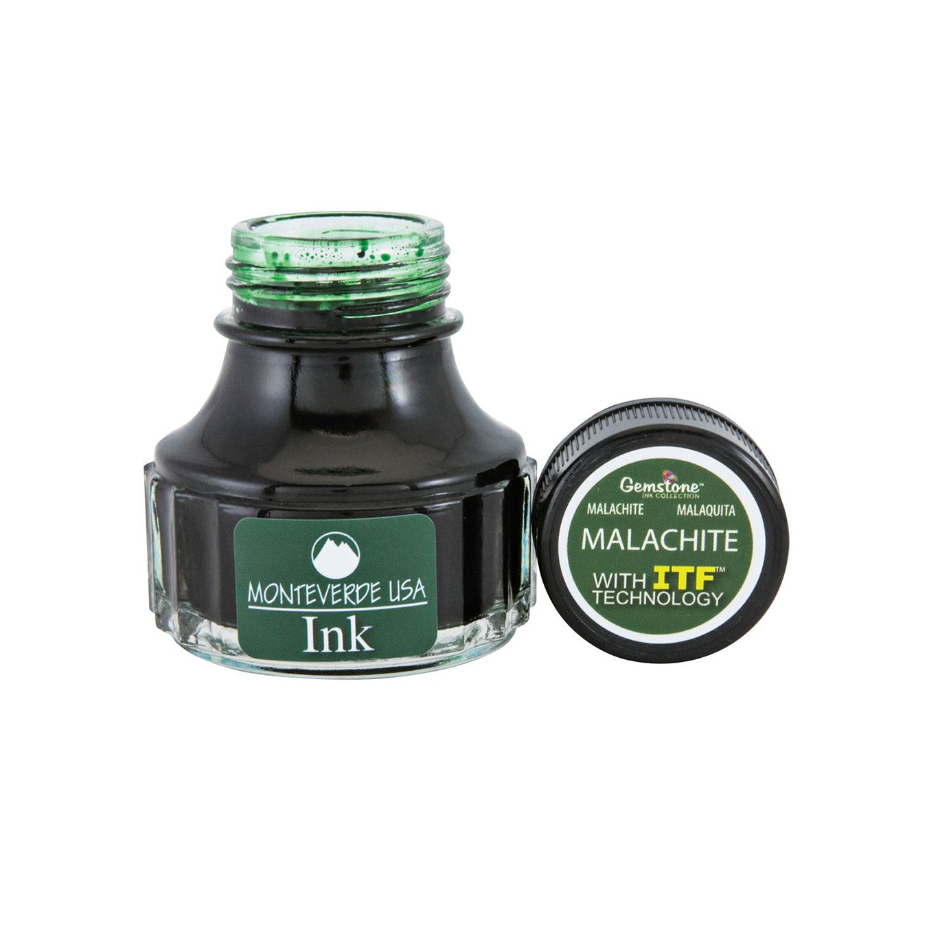 Monteverde Gemstone Malachite Ink Bottle, Green - 90ml
