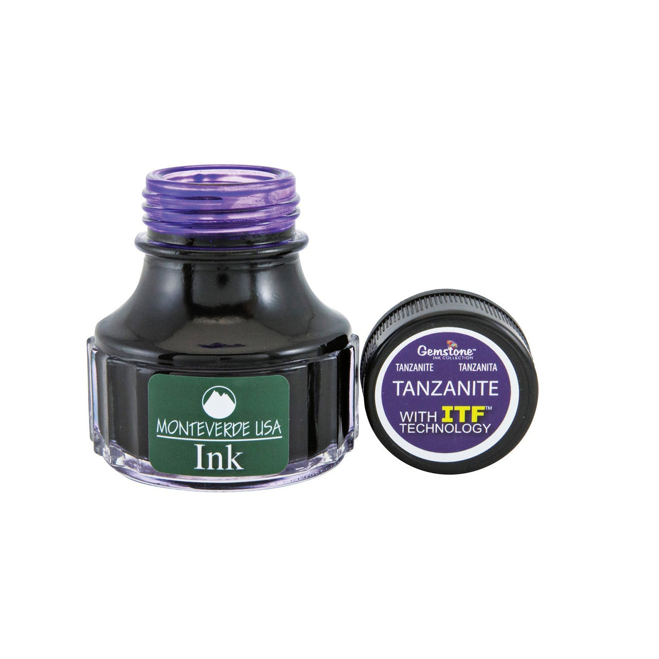 Monteverde Gemstone Tanzanite Ink Bottle, Dark Purple - 90ml