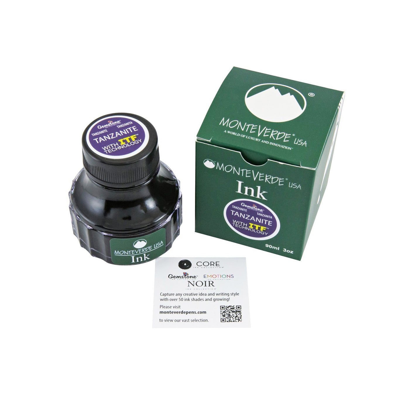 Monteverde Gemstone Tanzanite Ink Bottle, Dark Purple - 90ml