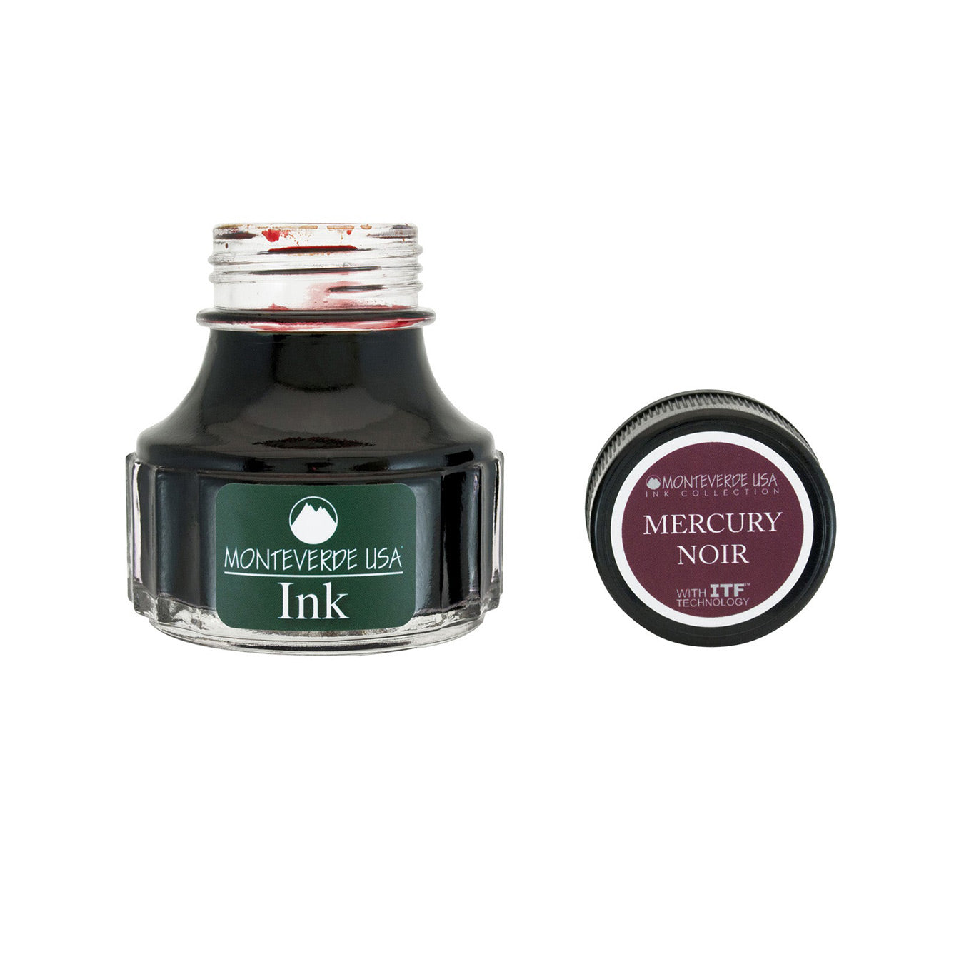 Monteverde Mercury Noir Ink Bottle, Red - 90ml