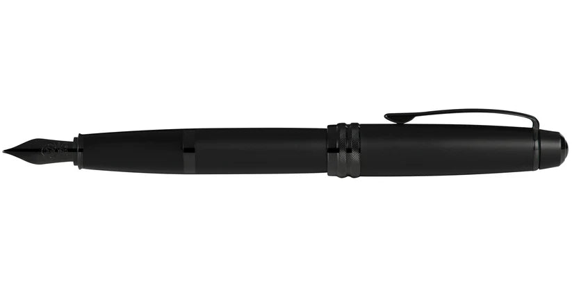 Cross AT0456-19MS Bailey™ Matte Black Lacquer Stainless Steel Medium Nib Fountain Pen