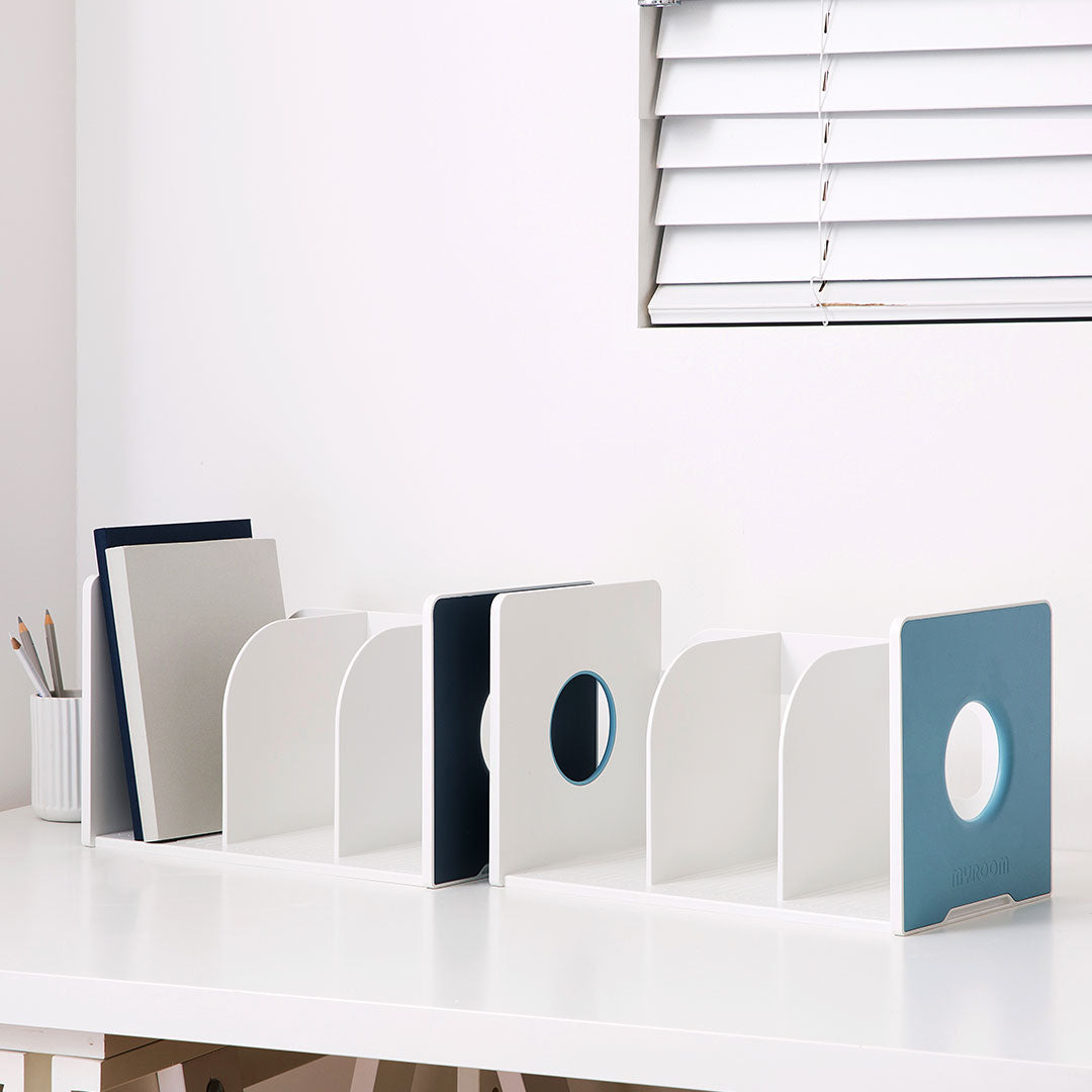 Litem | Book Rack with  3 Compartments | Organiser | Cool Grey | My Room