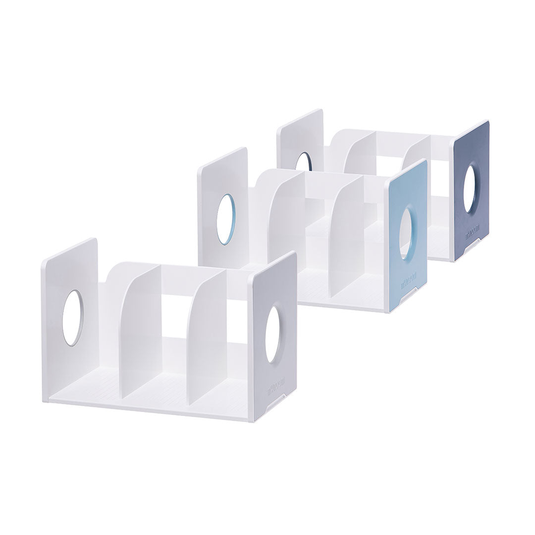 Litem | Book Rack with  3 Compartments | Organiser | Cool Grey | My Room