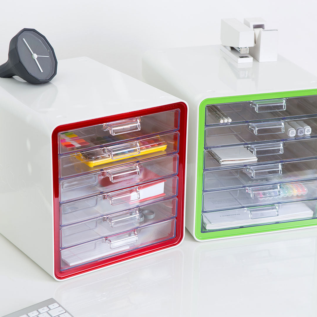 Litem | Multi Utility Storage Cabinet | 6 Drawers | Organiser |Green | My Room | For Office & Home