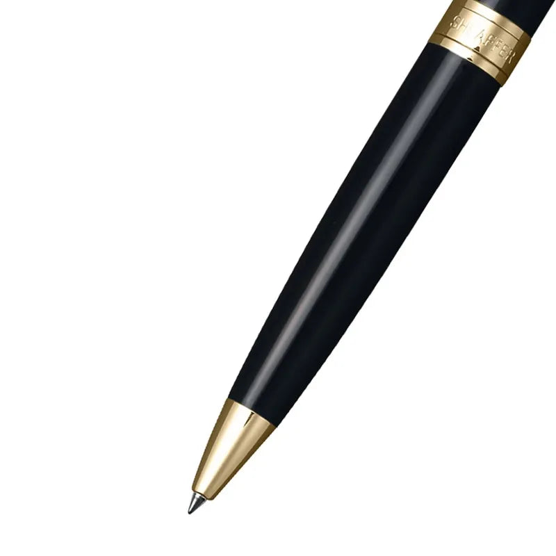 Sheaffer Gift Set 300 Glossy Black with Gold Trims Ballpoint Pen with Table Clock