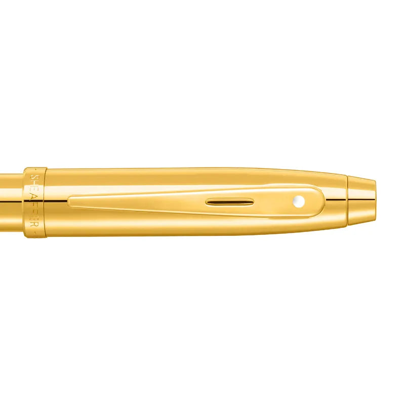 Sheaffer 100 9372 Glossy PVD Gold With PVD Gold Trim Ballpoint Pen