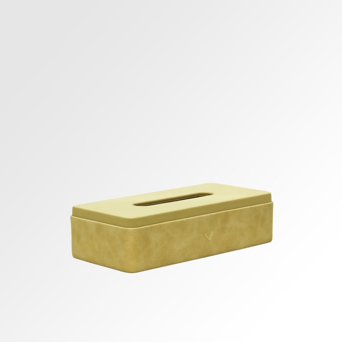 Unmet Desire Tissue Box Holder for Home and Office in Premium Faux Leather | Size: 9.5 x 4.5 x 2.5(H) Inches | Moderno Cream