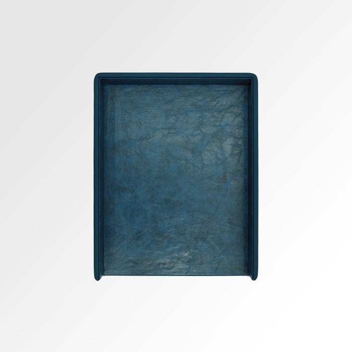 Unmet Desire A4 Paper Tray / Letter Tray | Faux Leather | Moderno | Blue