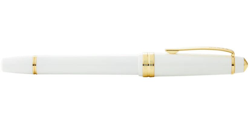 Cross AT0745-10 Bailey Light™ Polished White Resin and Gold Tone Rollerball Pen