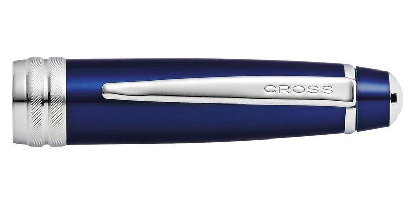 Cross AT0456-12MS Bailey™ Blue Lacquer Stainless Steel Medium Nib Fountain Pen