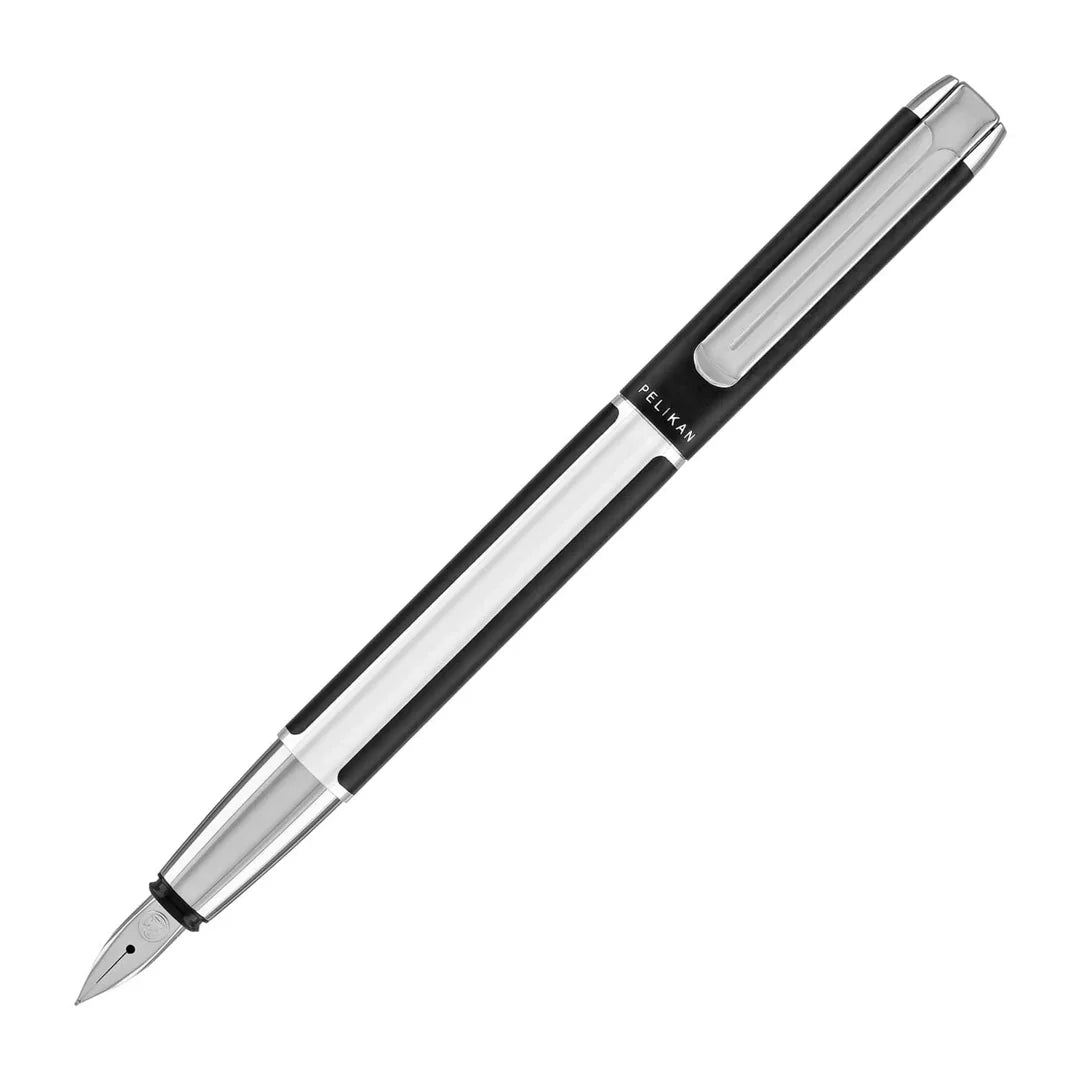 Pelikan Pura P40 Fountain Pen – Black Silver