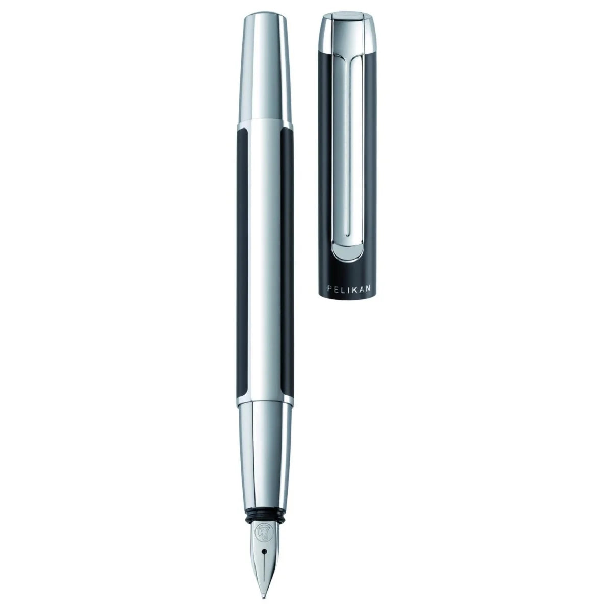 Pelikan Pura P40 Fountain Pen – Black Silver
