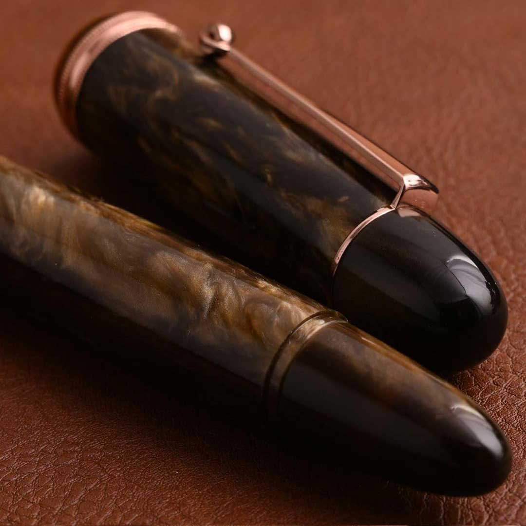 Penlux | Fountain Pen | Grande Brown Wave