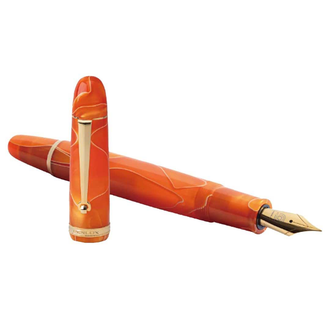 Penlux | Fountain Pen | Grande | Orange Swirl