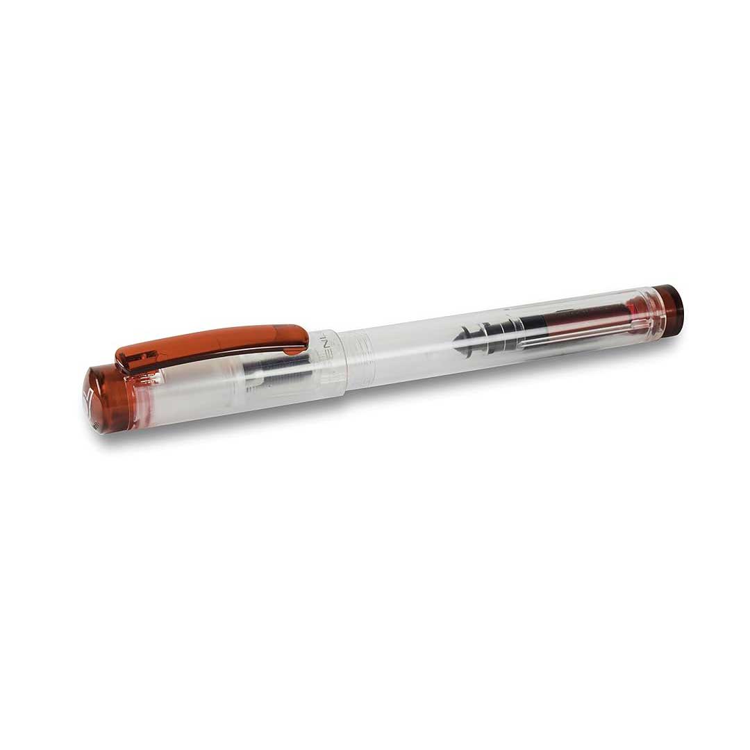 Penlux | Junior | Fountain Pen | Clear Body | Red