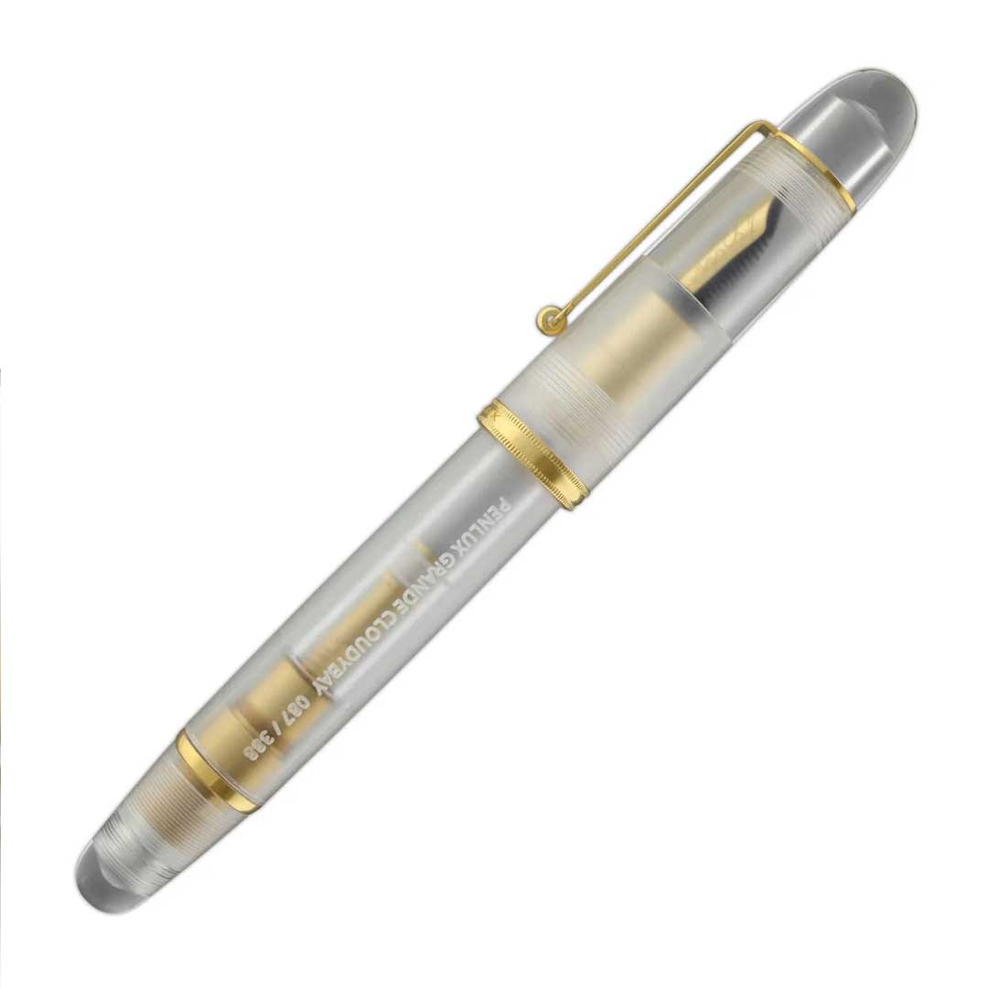 Penlux | Masterpiece Grande | Fountain Pen | Cloudy Bay | Clear Gold Trims | Piston Filling