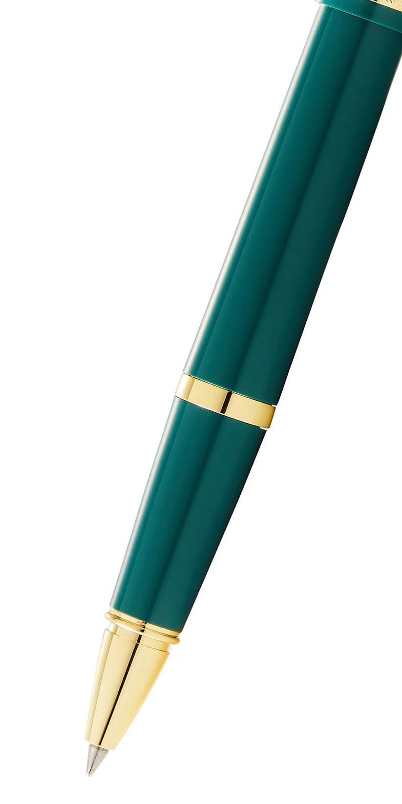 Cross AT0745-12 Bailey Light™ Polished Green Resin and Gold Tone Rollerball Pen