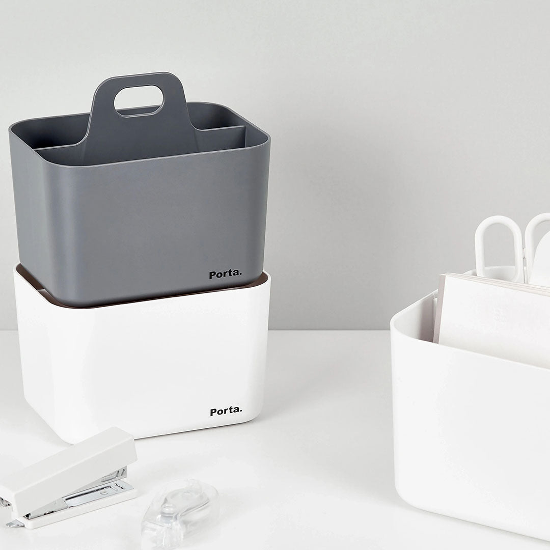 Litem | Portable | Stackable | Mini Organizer | White |Porta Mini | For Office Home & Kitchen
