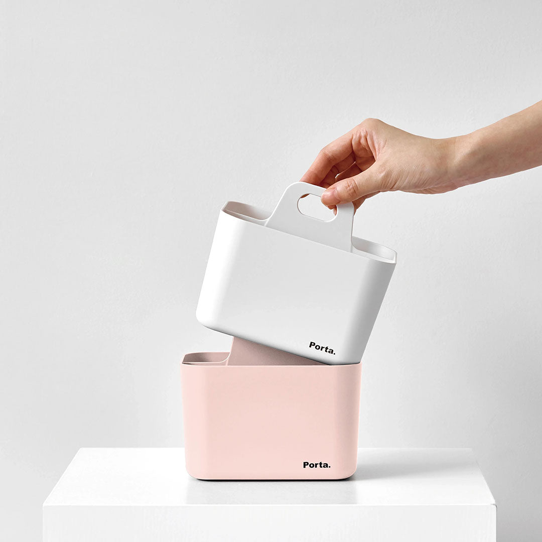Litem | Portable | Stackable | Mini Organizer | White |Porta Mini | For Office Home & Kitchen