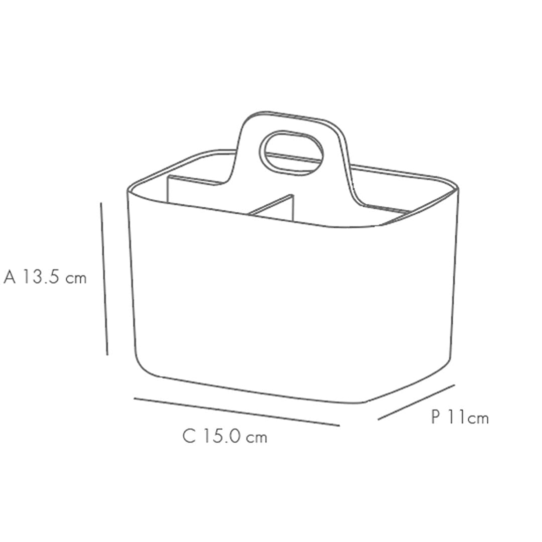Litem | Portable | Stackable | Mini Organizer | White |Porta Mini | For Office Home & Kitchen