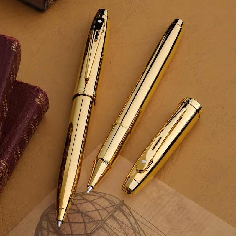Sheaffer 100 9372 Glossy PVD Gold With PVD Gold Trim Ballpoint Pen