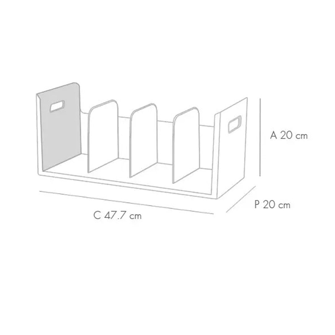 Litem | Book Rack | 4 Compartments | Organizer| Yellow |Roomax