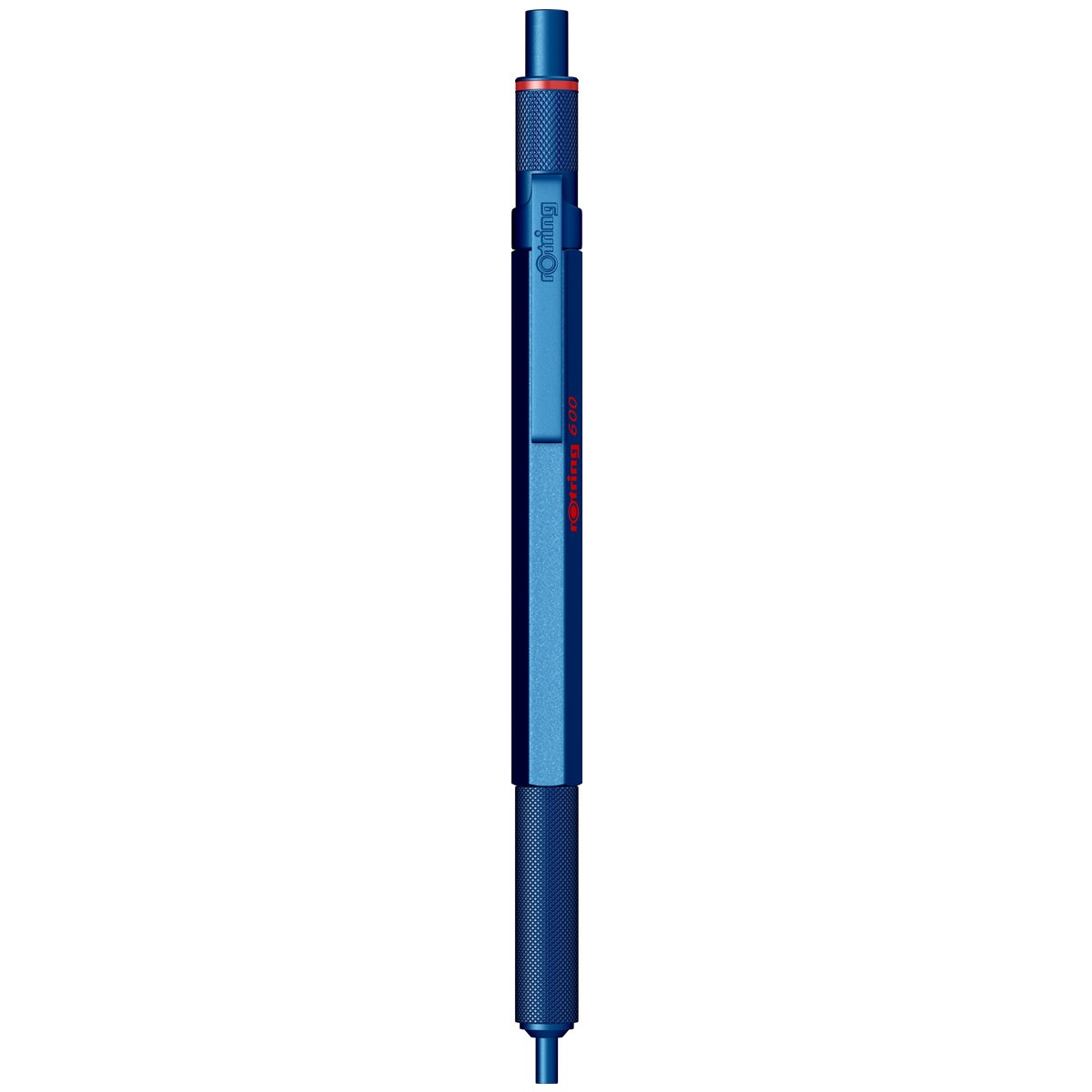 Rotring | 600 Series | Blue 1.0mm Ball Pen | Metal Body | Non-Slip | Metal Knurled Grip