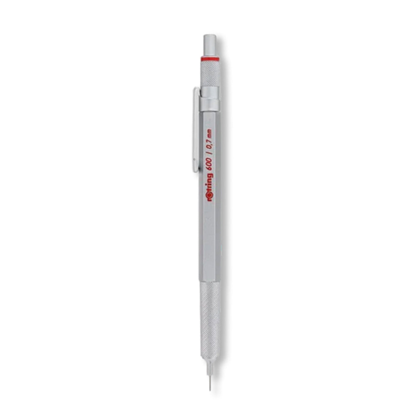 Rotring 600 Mechanical Pencil 0.7mm in Silver on a white background