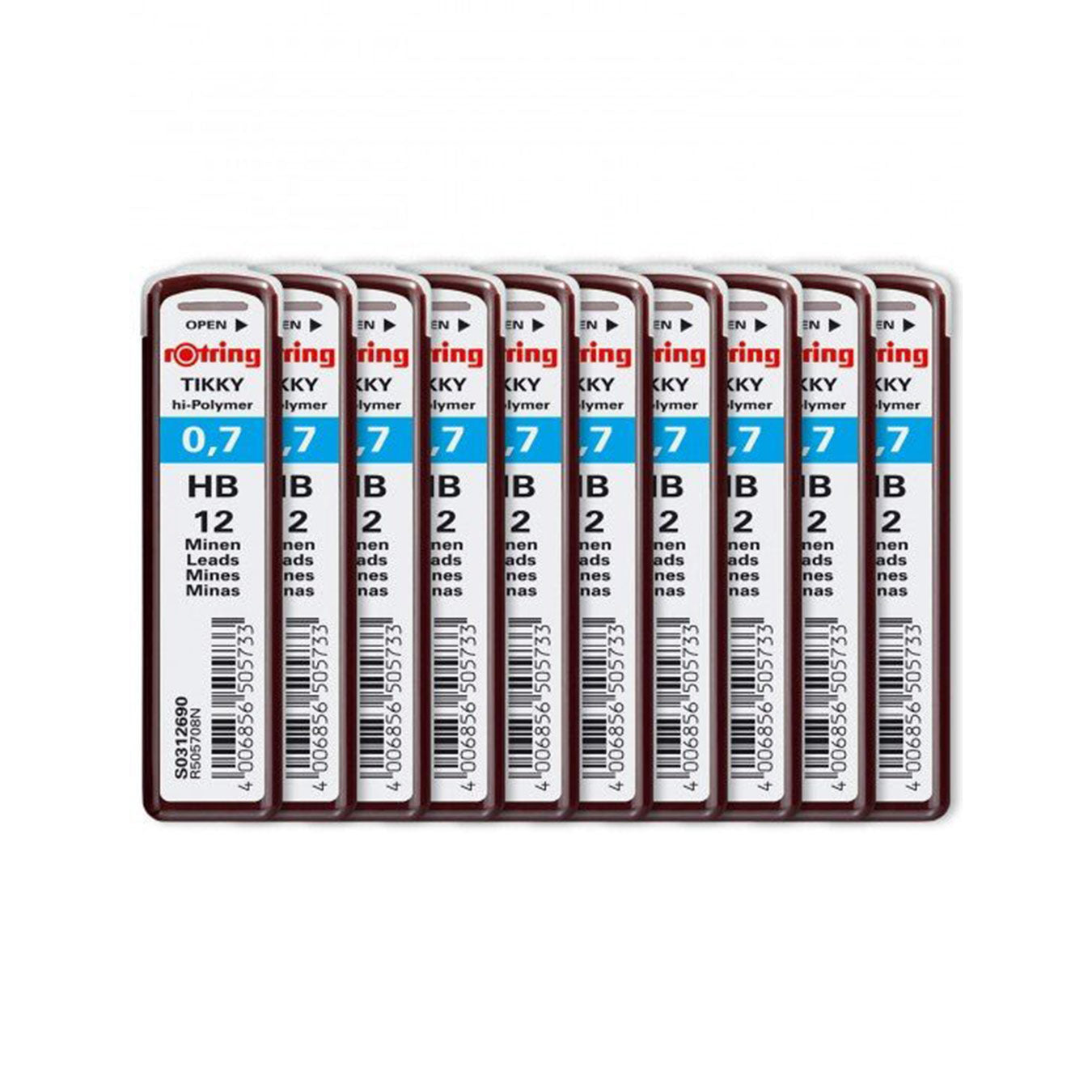 Rotring Tikky 0.7mm HB Leads – Pack of 10