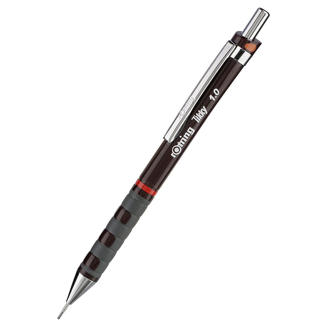 Rotring| Tikky | 1.0mm | Mechanical Clutch Lead Pencil | Burgundy Barrel