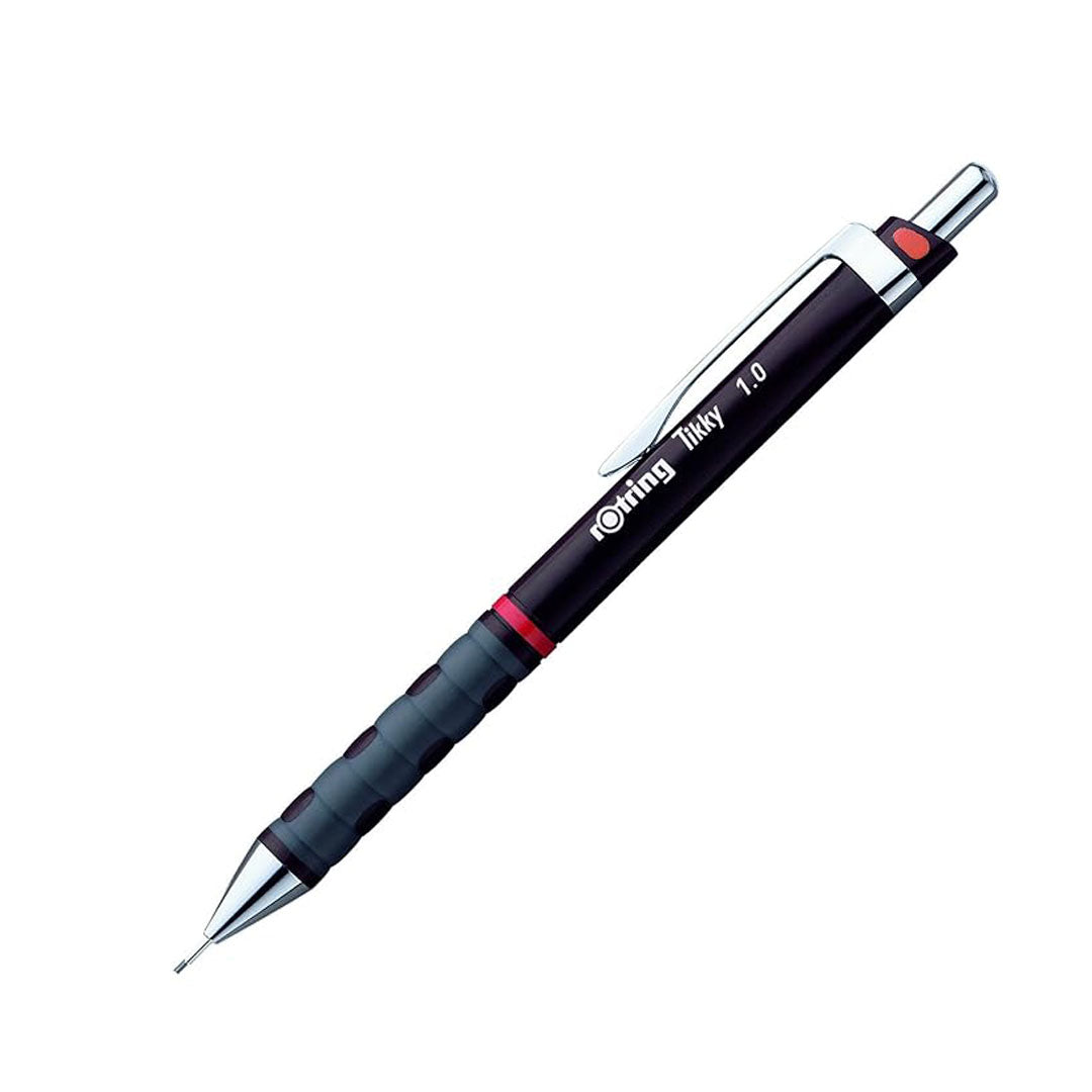 Rotring| Tikky | 1.0mm | Mechanical Clutch Lead Pencil | Burgundy Barrel