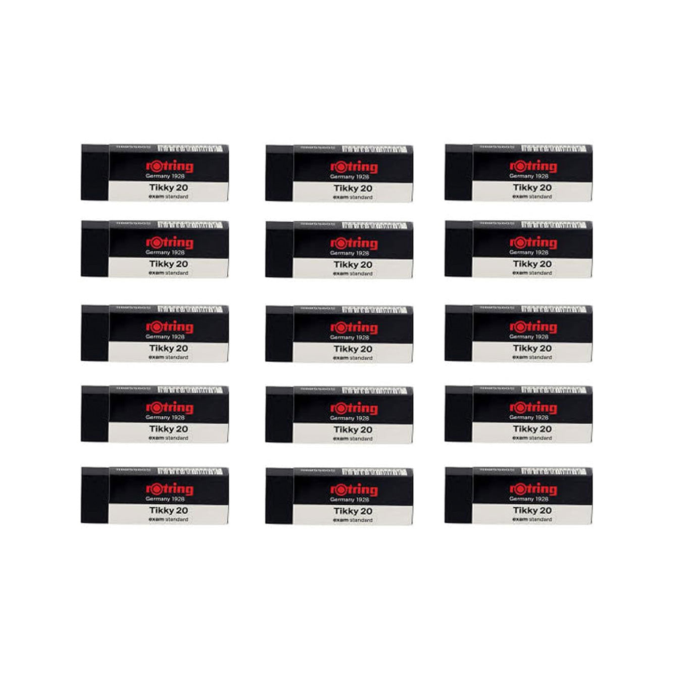 Rotring Tikky 20 Polymer Erasers (Pack of 15) on a white background