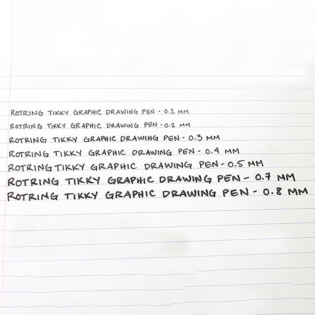 Rotring Tikky Graphic Fineliner Black – 0.2mm & 0.3mm (Set of 6)