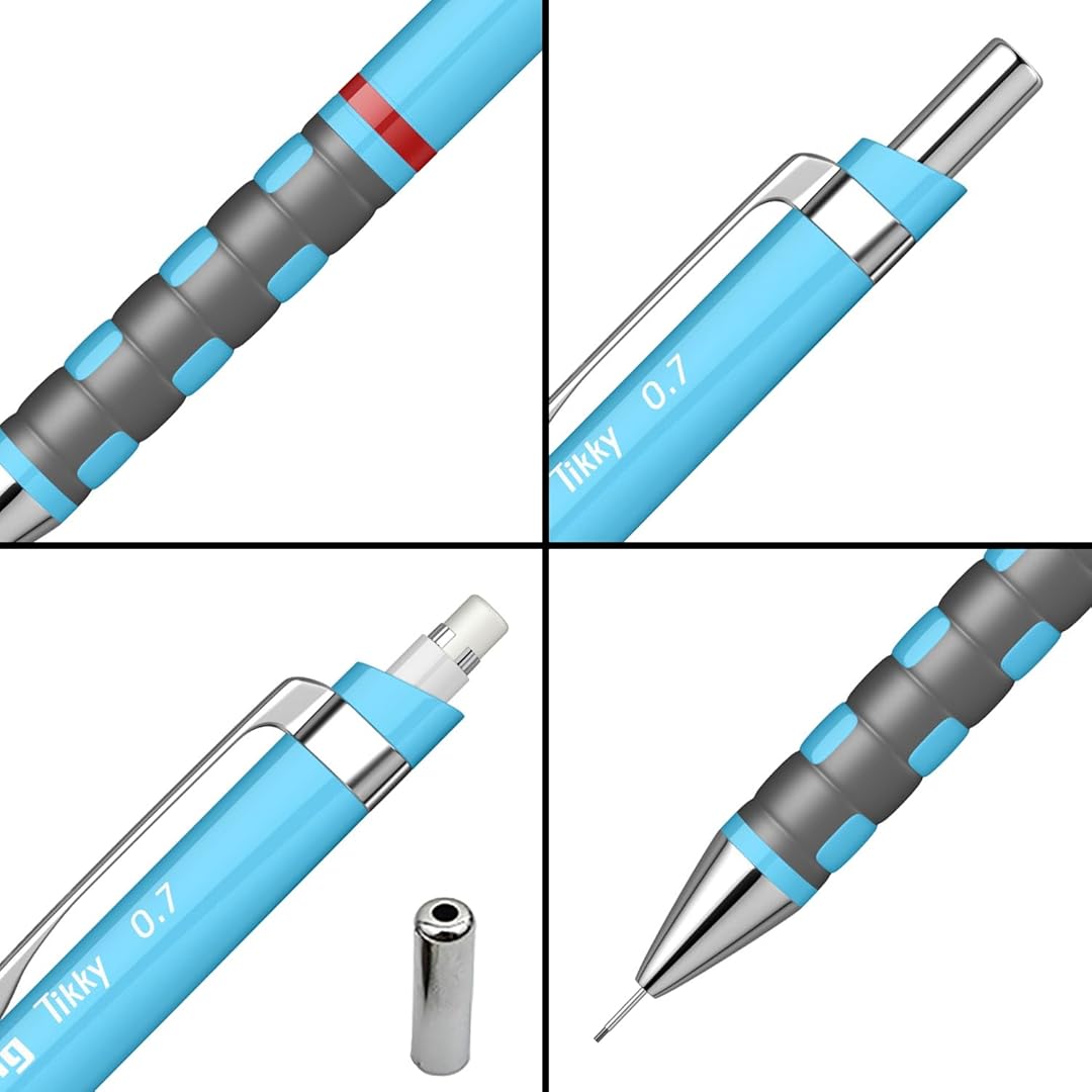 Rotring | Tikky | Mechanical Pencil | 0.7mm | Triangular Ergonomic Grip | Blue