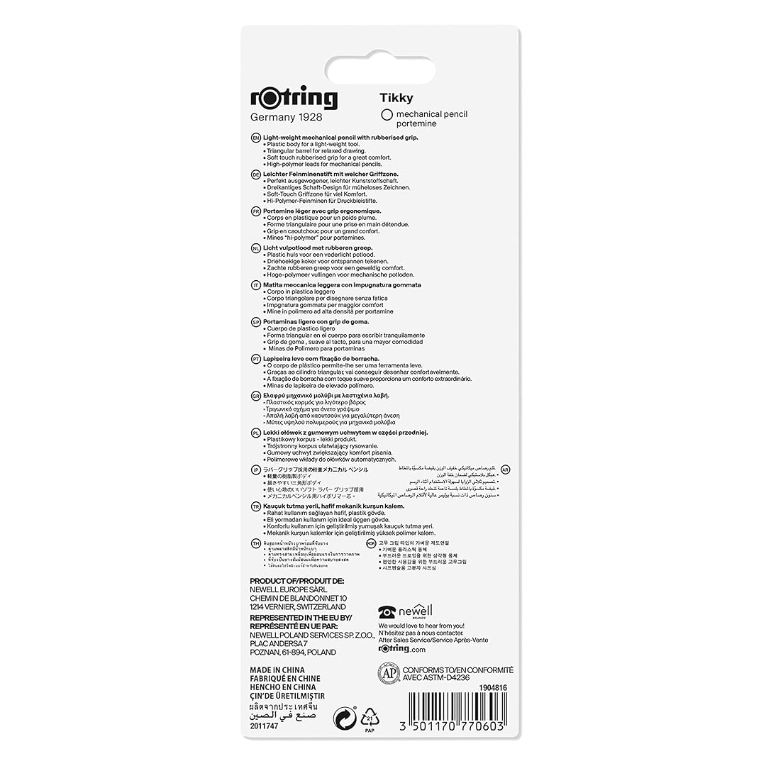 Rotring | Tikky | Mechanical Pencil Set | 0.7mm | Black Barrel