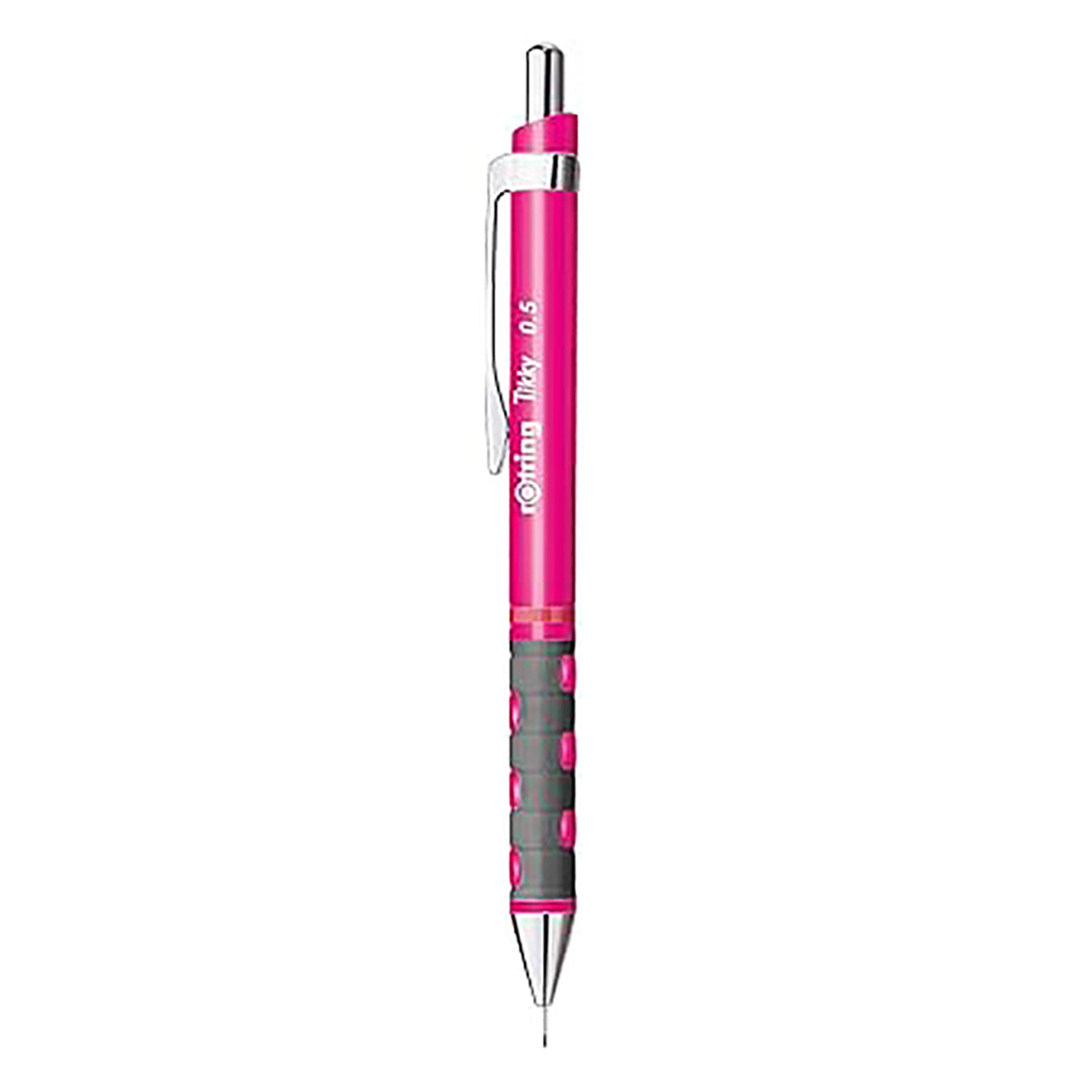 Rotring Tikky 0.5mm Mechanical Pencil in Neon Pink on a white background