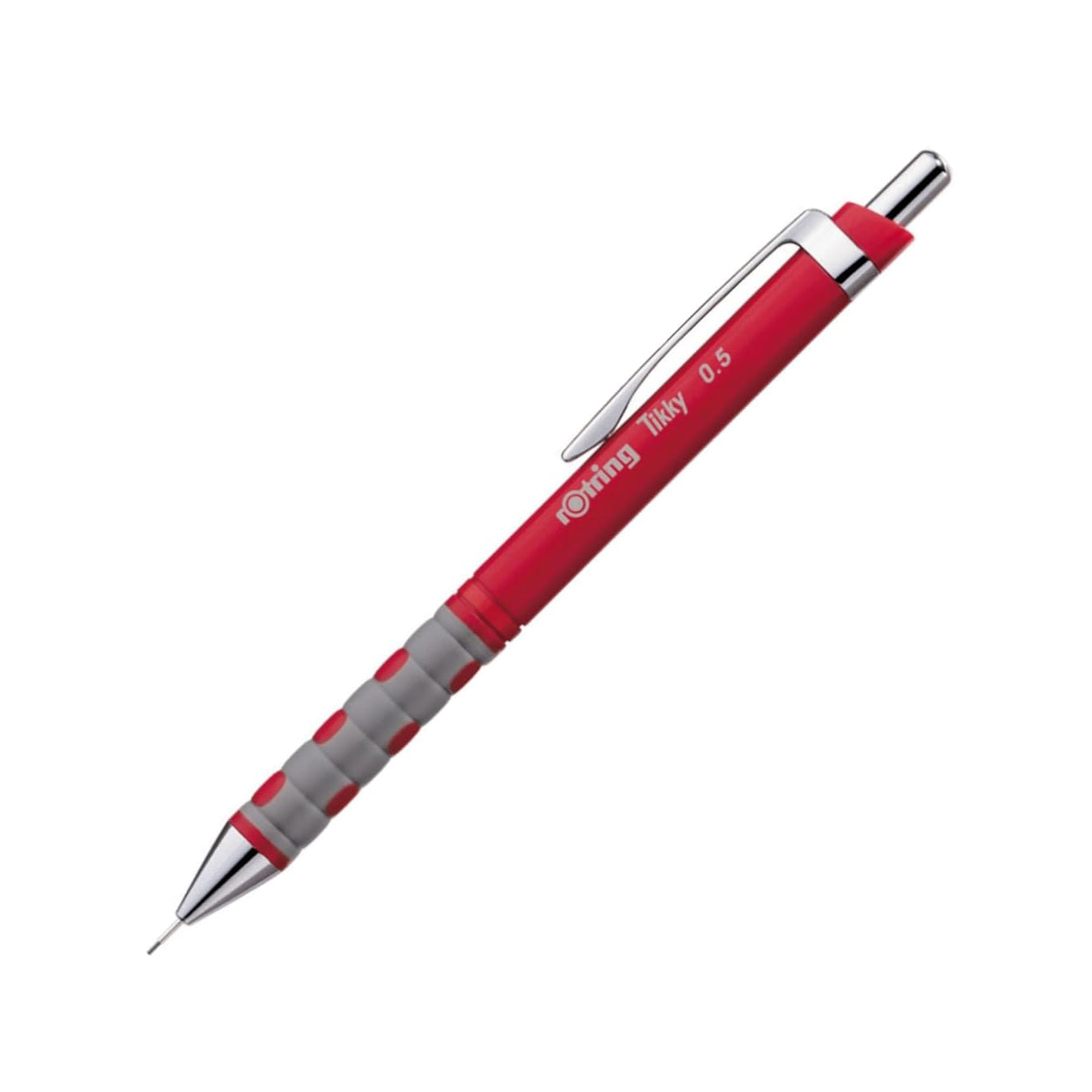 Rotring Tikky 0.5mm Mechanical Pencil in Red on a white background