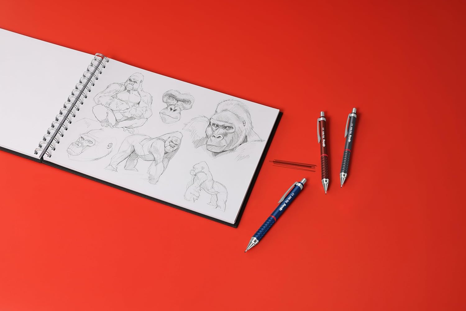 Rotring Tikky Retro Mechanical Pencil 0.5mm – Blue | 2B Leads + Tikky 30 Eraser 