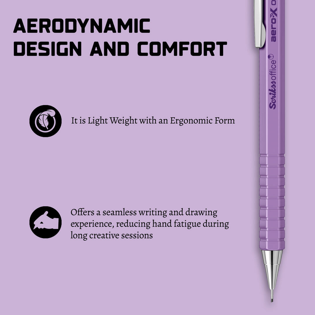Scrikss | Aero-X | Mechanical Pencil | 0.7mm | Purple