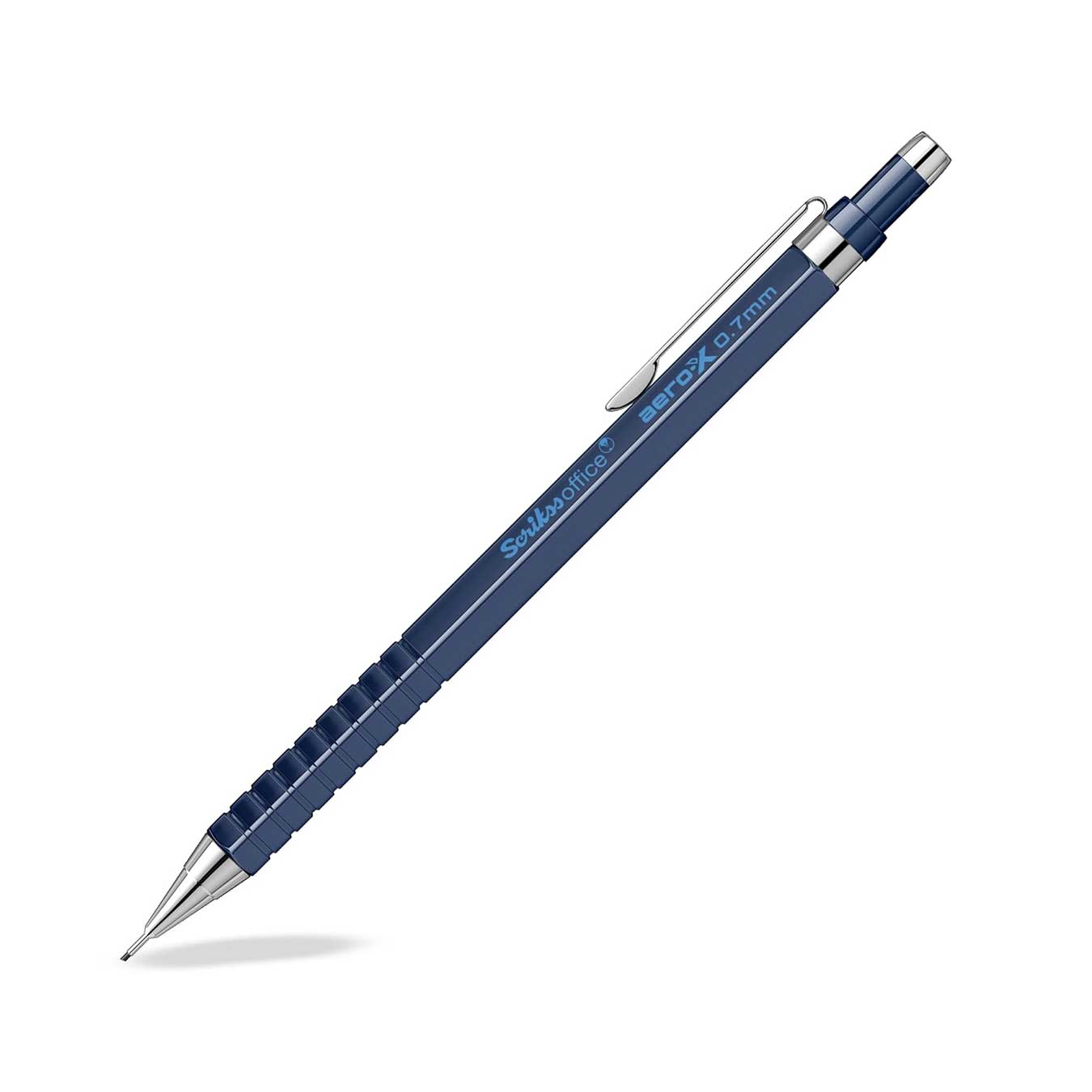 Scrikss Aero-X 0.7mm Mechanical Pencil in Dark Blue on a white background